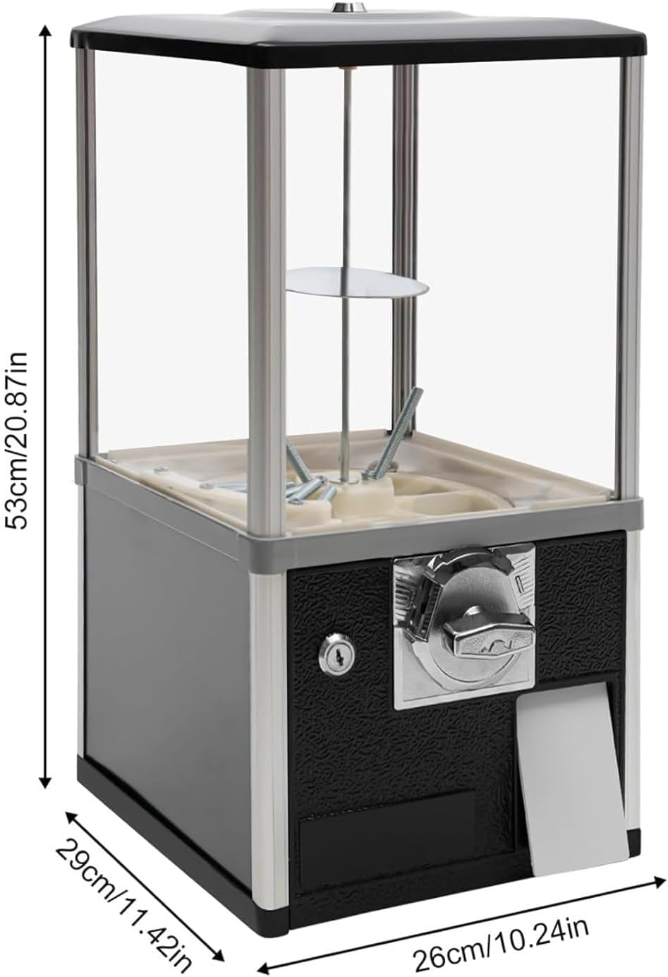 キャンディ自動販売機小型自動販売機コイン式ガムボール自動販売機は約800〜1000枚のコイン、200個の反転卵(4.3cm)または1  Amazon.co.jp: ガムボールマシン、ロック付きキャンディ自動販売機、回転式4コンパートメントスクエアキャンディ自動販売機、ゲームストアや小売店  ...