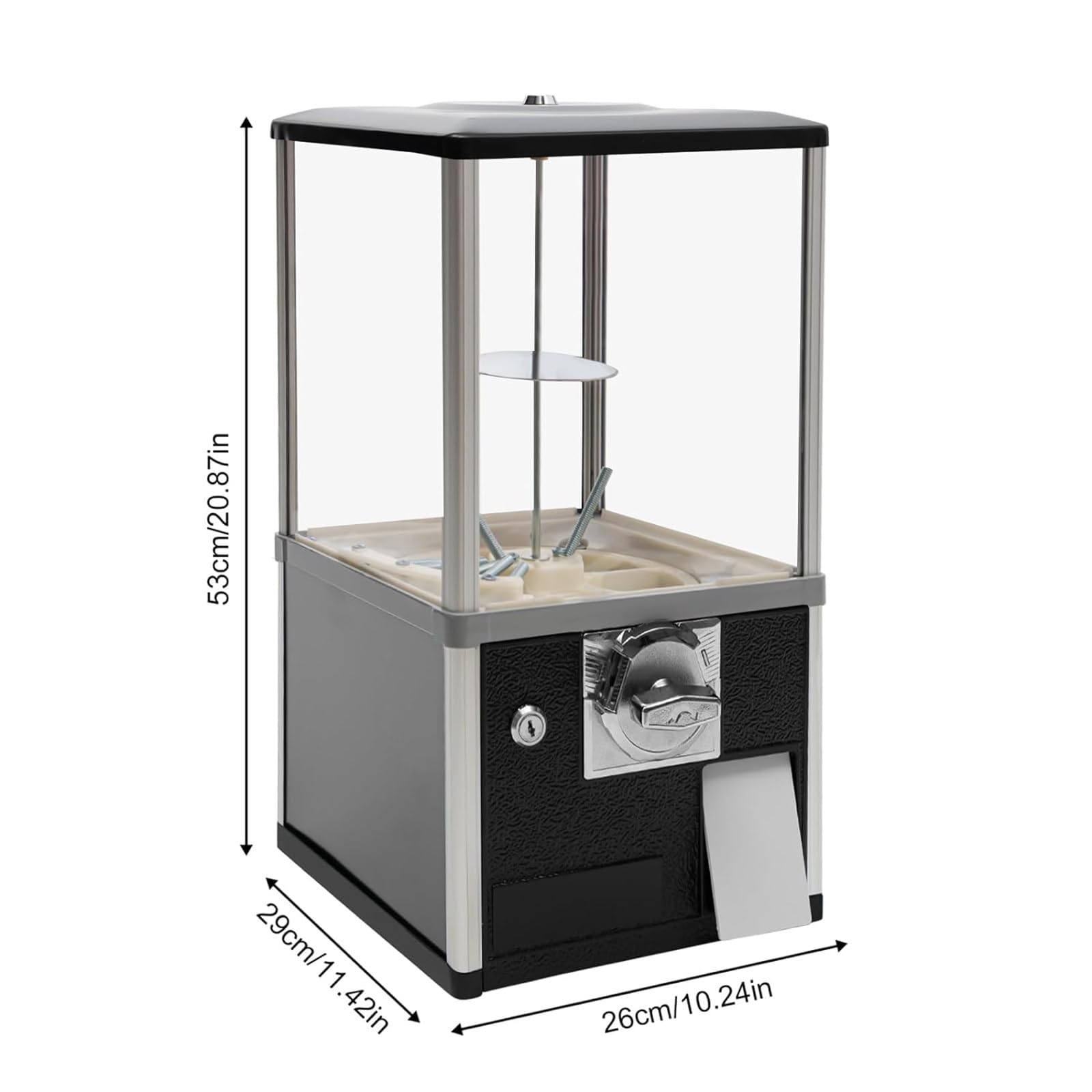 Kapselautomat mit Schlössern für 4,5–5,5 cm Durchmesser Kapselspielzeug – Mini-Gumball-Maschine ideal für Zuhause, Spiel und Einzelhandel