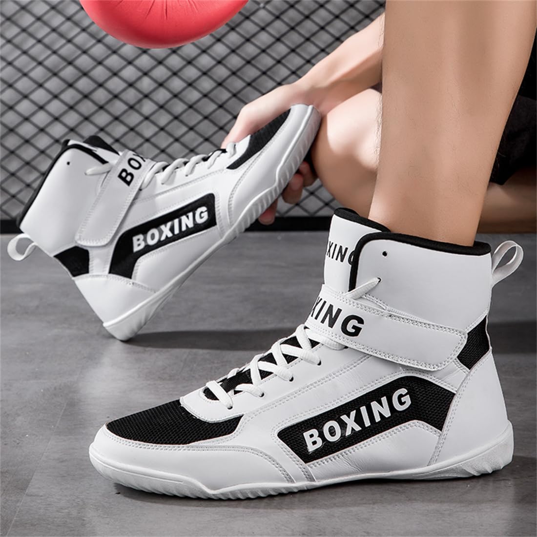 Unisex Wrestling Boxing Sneakers, Bodybuilding Giovanile Kickboxing Scarpe Fitness Leggero Cross-Trainer Sneakers per Uomo E Donna