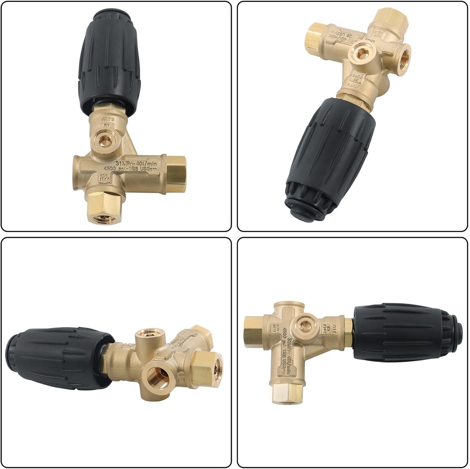 findmall 4500 PSI Pressure Washer Regulator VRT3-310 8GPM 3/8 Inch FNPT Trapped Pressure Unloader Valve