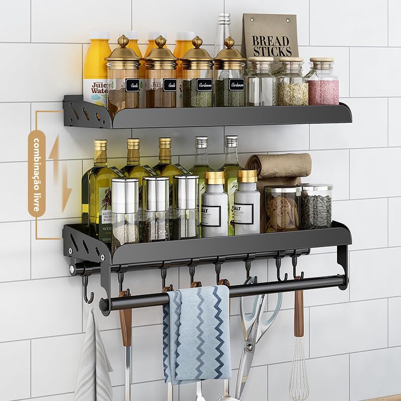 Prateleira de Cozinha Multiuso, 40cm, Suporte para Papel Toalha e...