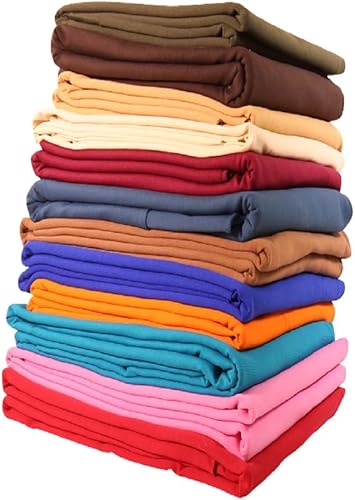 Miniatura 8 de FabricLA Tela de jersey de algodón y elastano, 10 onzas, elástico en 4 direcciones, 60 pulgadas de ancho por yarda, faldas, tops, camisetas, color