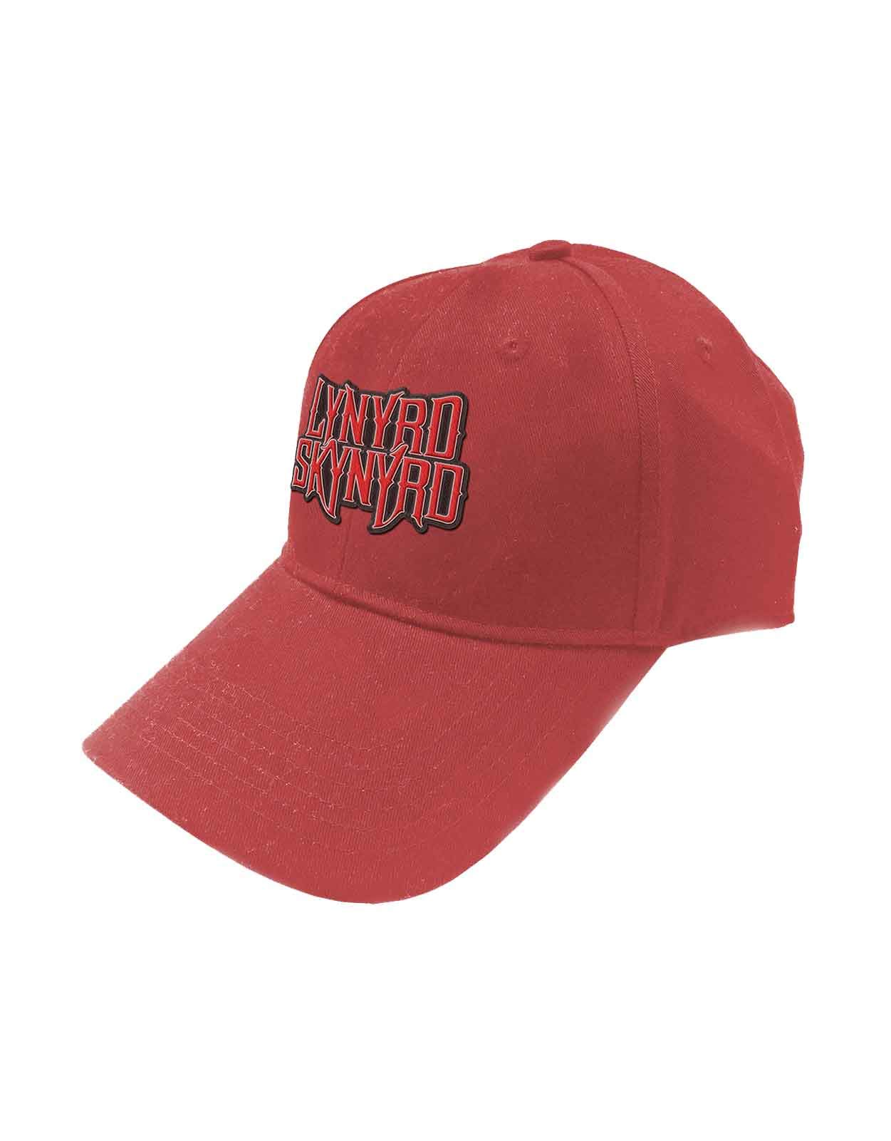 Lynyrd Skynyrd Men's Red Baseball Cap Band Logo Official Strapback One Size