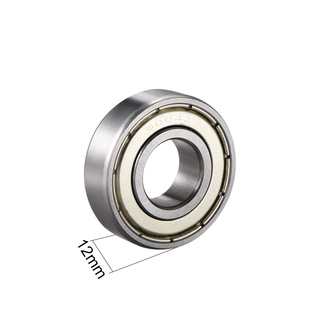 QUARKZMAN 2Pcs Roulements à Billes 6004-ZZ - Acier Chrome Double Blindage 20x42x12mm - Haute Précision Et Silencieux