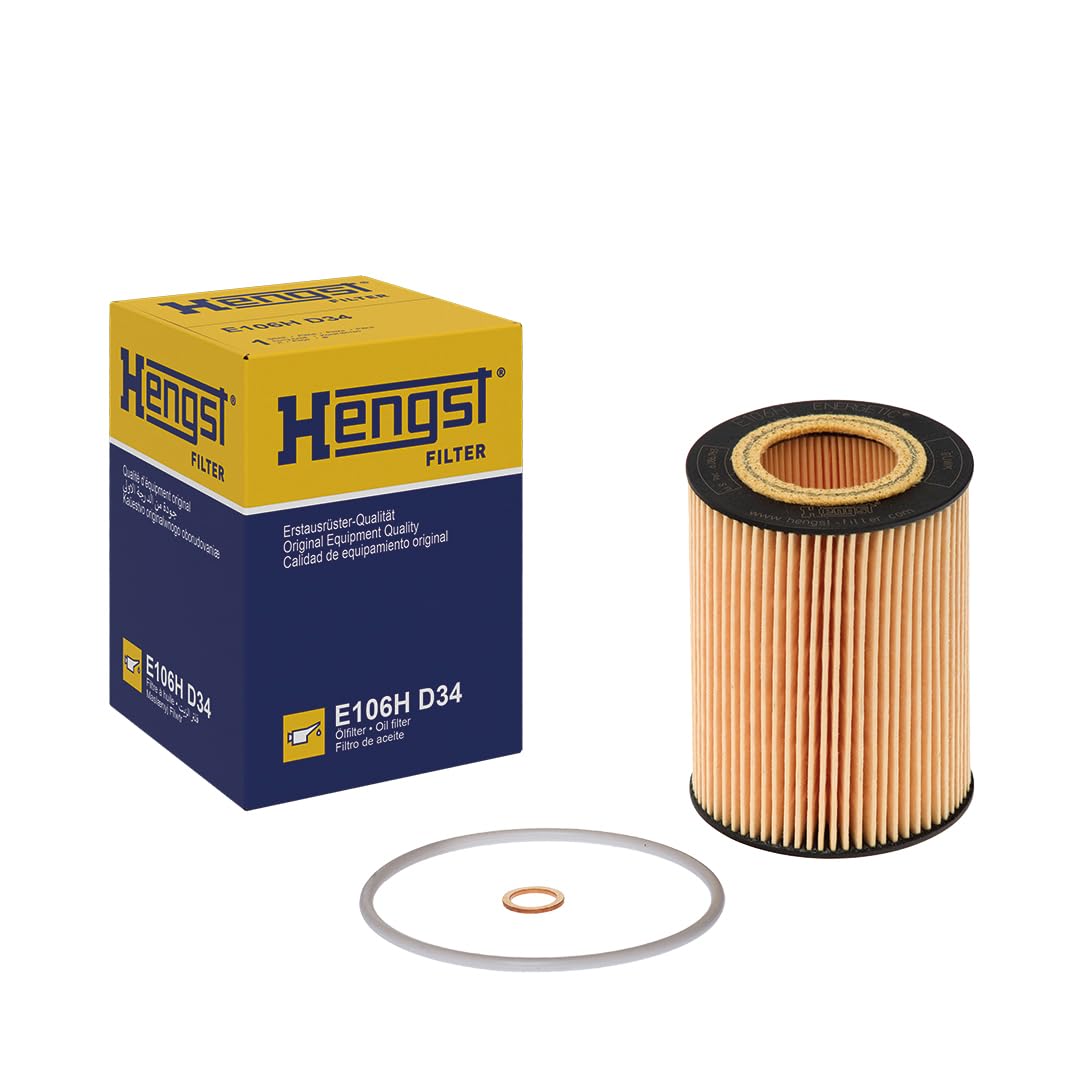 Amazon.com: HENGST - Oil filter E106H D34 - Oil filter insert for