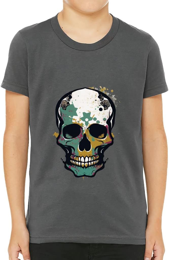 Cool Skull Kids' T-Shirt - Art Print T-Shirt - Graphic Tee Shirt for Kids