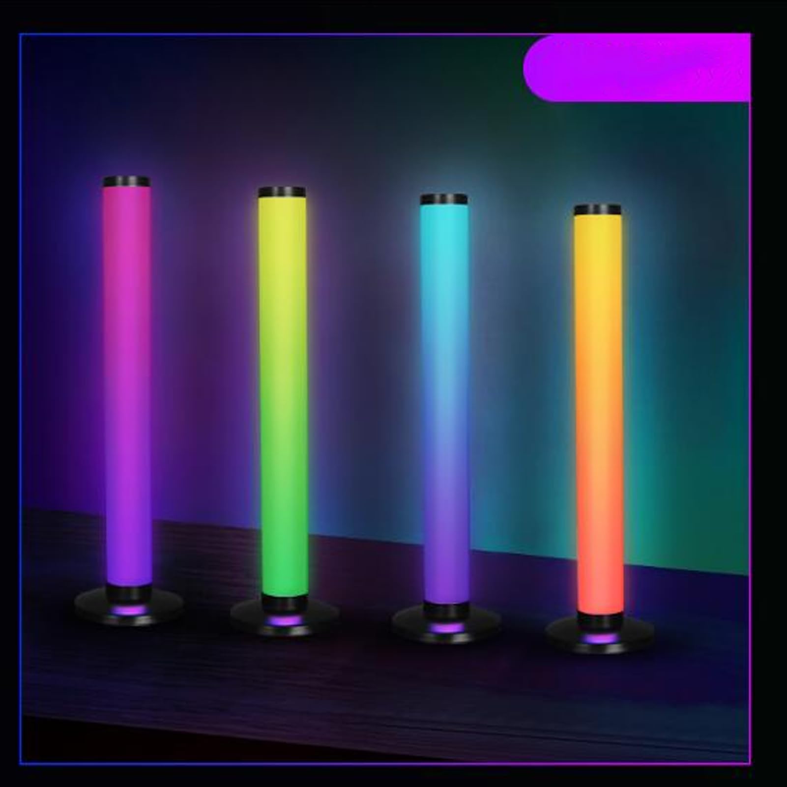 Barra de Luz LED Inteligente, Barras de Luces LED RGB de Sincronización de Música, Iluminación Ambiental Alimentada por USB, Retroiluminación de TV para Juegos que Cambia de