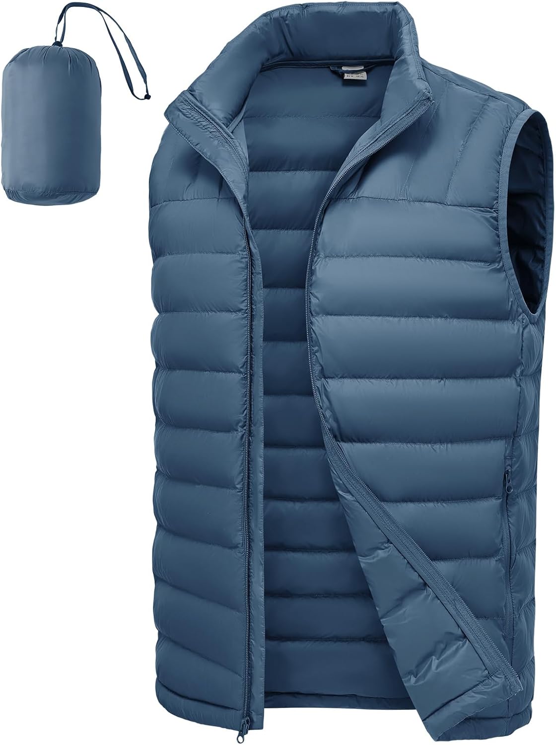 TBMPOY Men's Lightweight Packable Puffer Vest Sleeveless Puffy Outerwear Water-Resistant Bubble Jackets Work Casual Golf