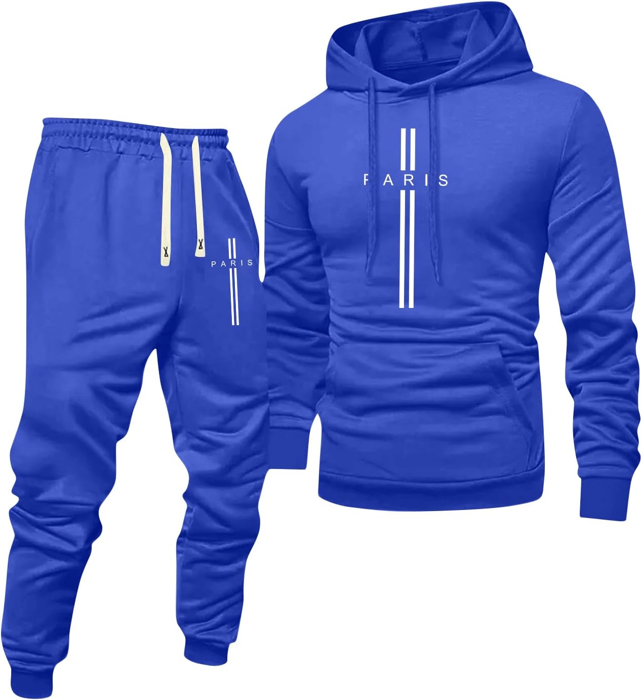Men Sweat Suits 2 Piece Set Long Sleeve Essentials Sweatshirts Baggy Joggers Slim Fit Tracksuit