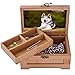 YMGSCC Wooden Urn Pet Funeral Supplies Cat Dog Memorial Small Coffin