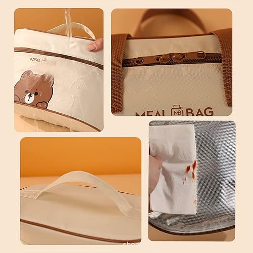 Miniatura 6 de Lonchera Kawaii con aislamiento, lindas loncheras para mujeres, lonchera aislada para mujer (B)