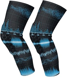 LUNLUMO Music Sound Waves Sports Knee-Cap Kneepads Protection for Knees