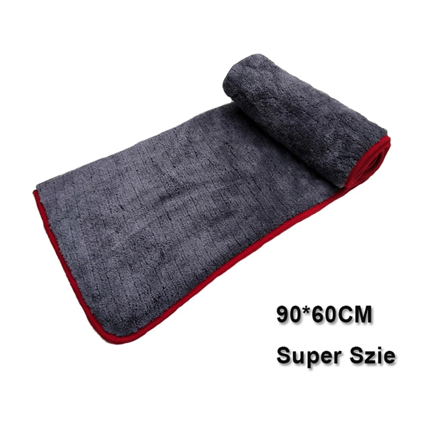 1 2 pcs Extra Soft 60 90cm Car Wash Microfiber Towel Car Cleaning Drying Cloth 900GSM Car Care — view 7