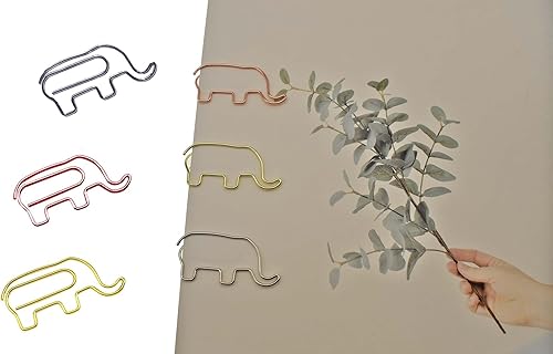 Miniatura 3 de Bonitos marcadores de papel con forma de elefante, divertidos suministros de oficina, regalos de elefante para mujeres, hombres, compañeros de