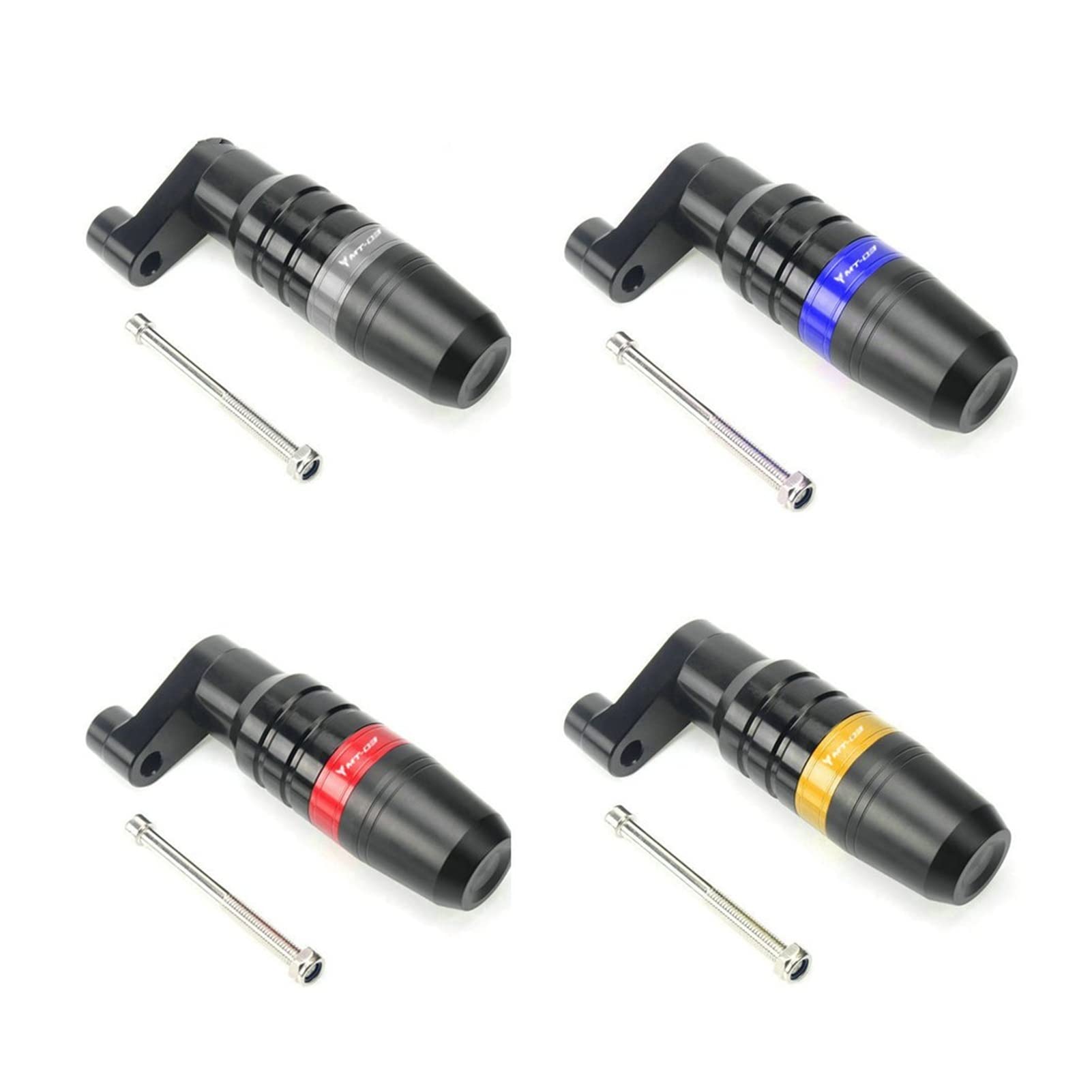 Ochrona przed upadkiem motocykla Dla YAMAHA MT-03 MT03 MT 03 2015 2016 2017 Akcesoria Motocyklowe Rama CNC Klocki Hamulcowe Suwaki Wydechowe Crash Protector (Kolor : Tytan)