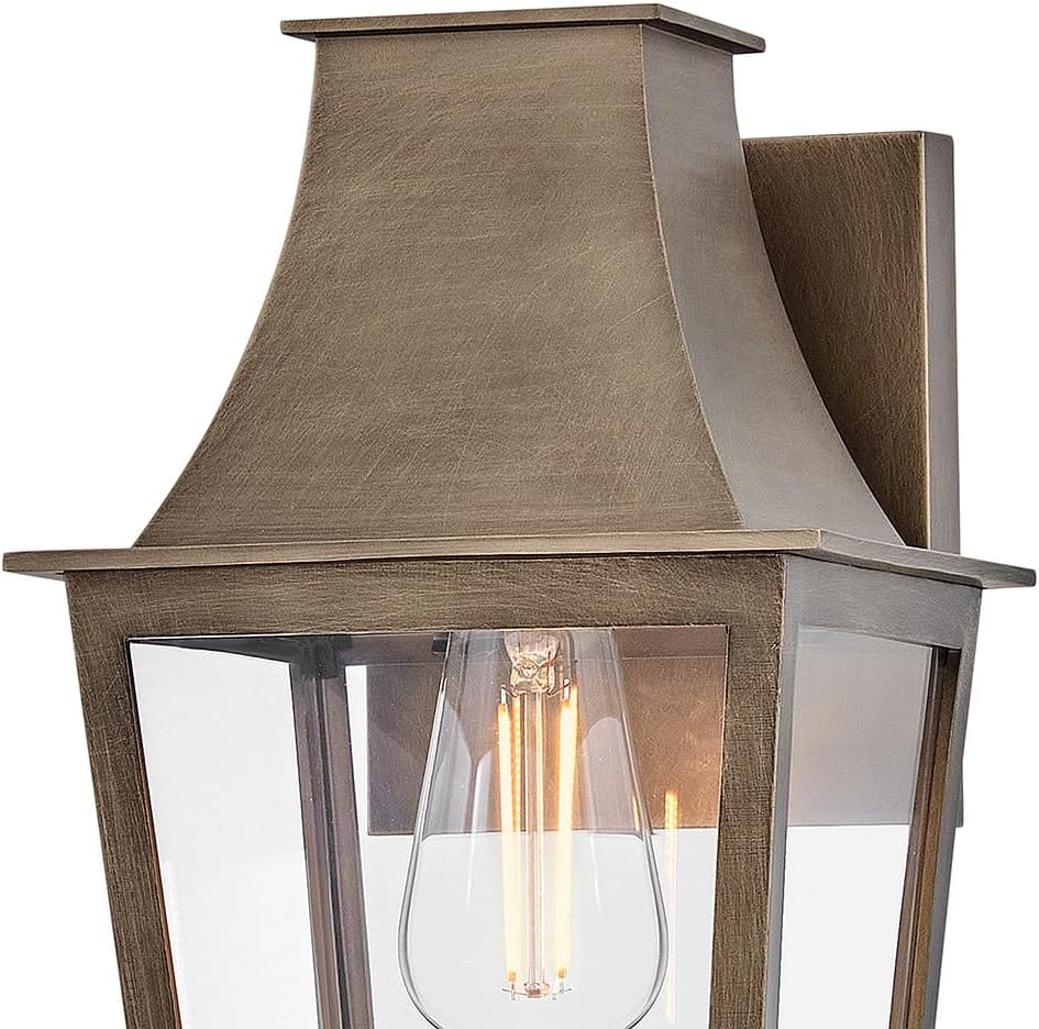 Hinkley Georgetown Small Wall Mount Lantern, Burnished Bronze
