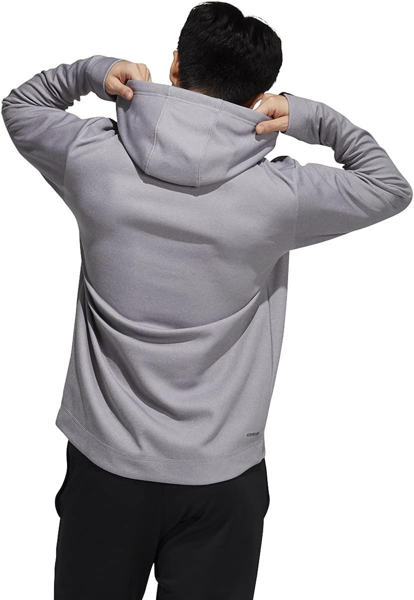 adidas Mens Game and Go Pullover Hoodie Grey/Black XX-Large