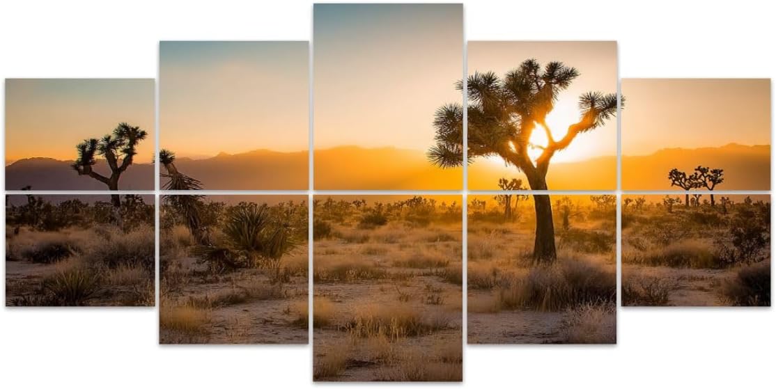 10 Pack Art Acoustic Panels, Sunset desert landscape Joshua Tree National Park California Sound Absorbing Panels Decorative Acoustic Wall Panels Acoustic Treatment for Studio Home Office