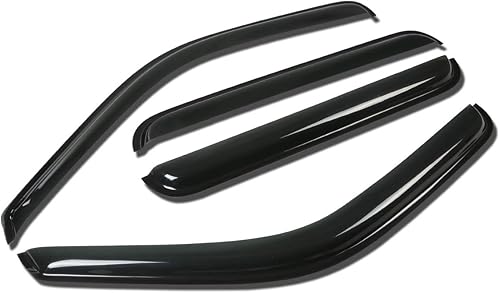 Vista 11 de Auto Dynasty 4 viseras adhesivas para ventana compatibles con Ford Taurus 2010, 2011, 2102, 2013, 2014, 2015, 2016, Ford Taurus 2010-2016