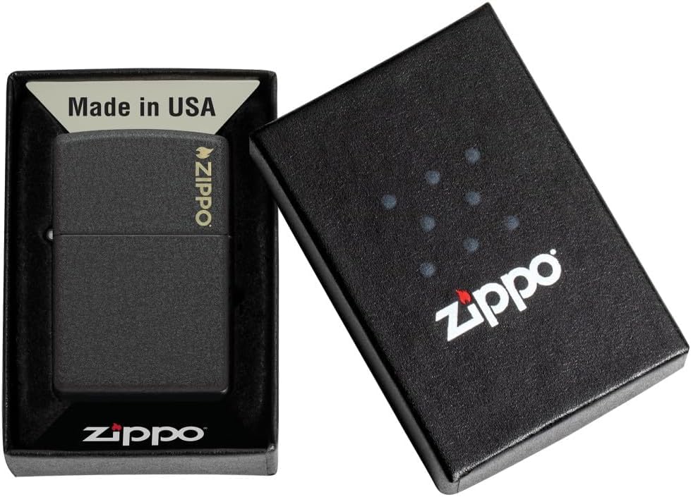 Encendedor Zippo clásico personalizado negro miniatura 7