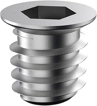 Glaswen 50PCS Metal Spur Gear Dowel Wood Dowel M8 10x15 Dental Zinc Furniture Connection Unit Assembly
