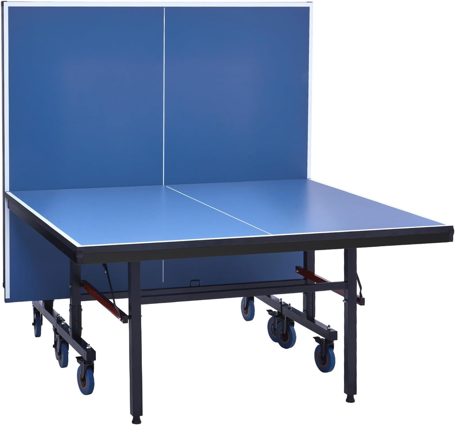 Happybuy Ping Pong Table, Professional Table Tennis Game, Indoor MDF Portable Table Tennis Table, Foldable Ping Pong Table with Quick Clamp Net, 10 Minute Easy Assembly, 25mm Tabletops