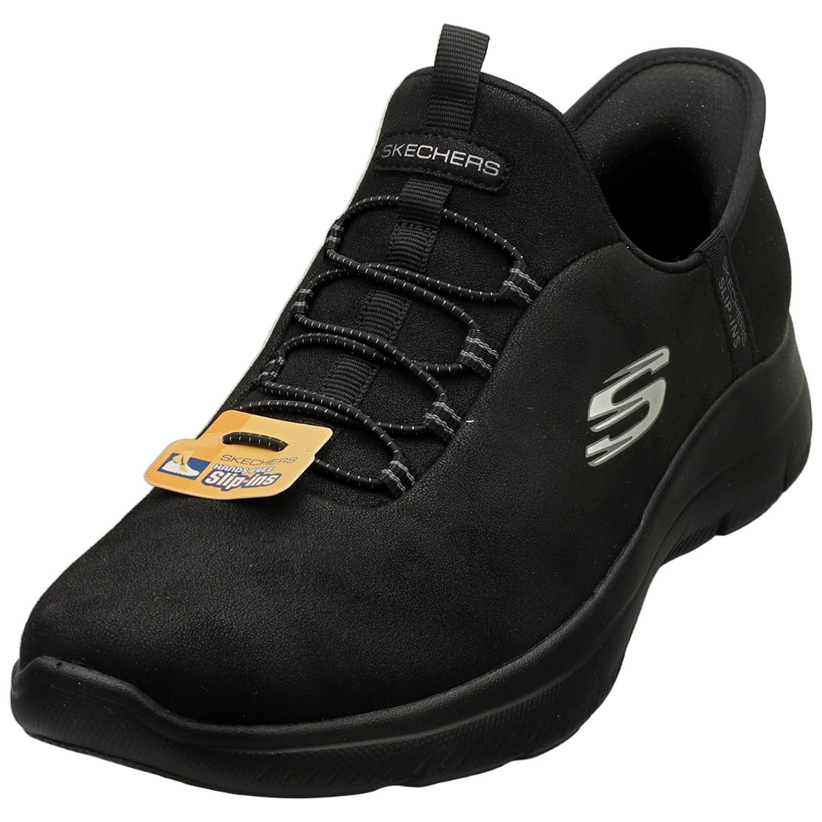 Skechers Women's Black Summits Slip In Trainers Colour: : Size 7