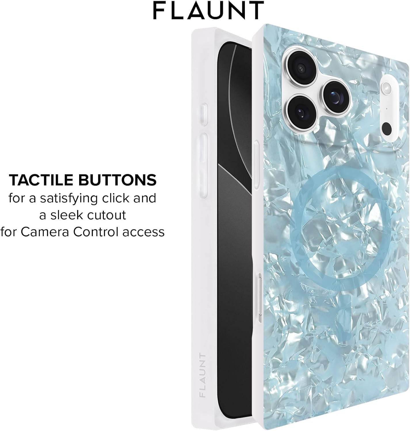 Amazon.com: Flaunt Official Square iPhone 17 Pro Max Case - ICY