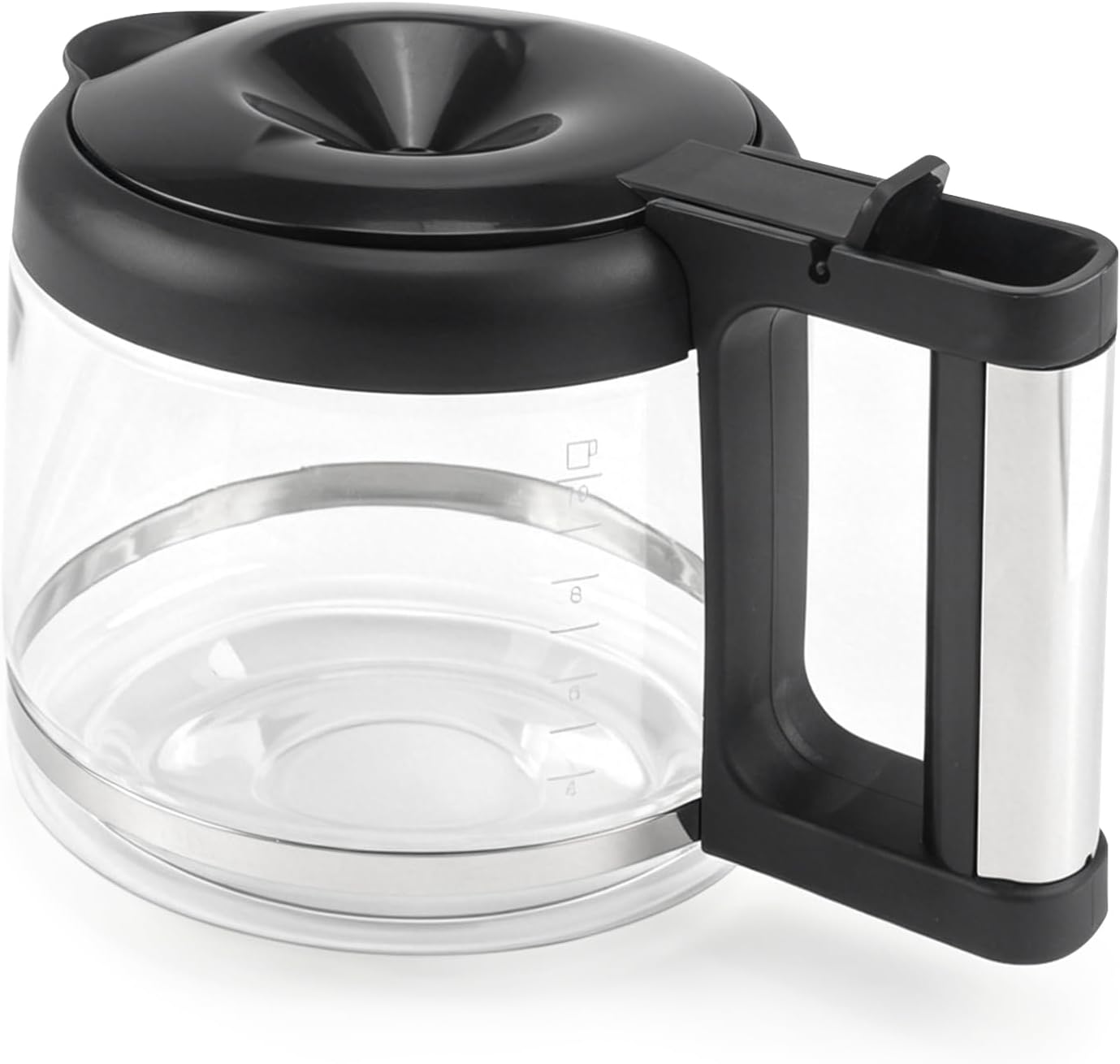10-Cup Glass Carafe Replacement Compatible with De'Longhi COM532M COM530M Coffee Makers, Coffee Pot for 3066 3067 3093 3094 3111 3112 KF140 KF863 & BCO Series for DeLonghi Espresso Machine