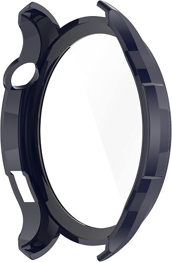 Compatible with Amazfit GTR 4 Case Cover, Scratch-Resistant PC Protective Case with HD Tempered Glass Screen Protector for Amazfit GTR 4 Smartwatch (Blue)