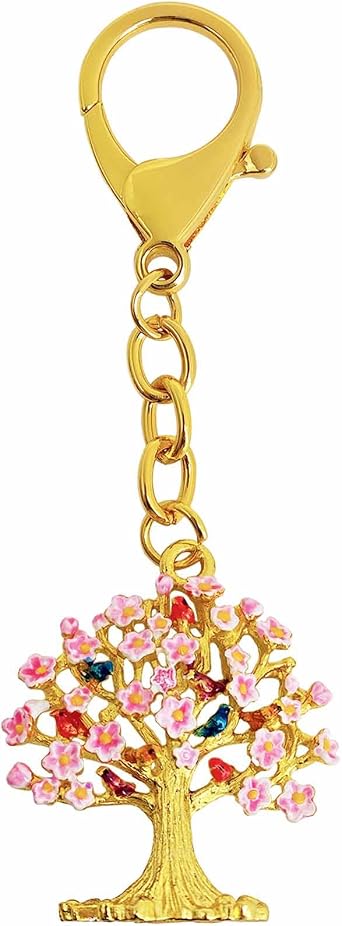 Fengshuibringluck Feng Shui Lap Chun Wealth Tree Keychain Good Fortune Luck Amulet Key Chain