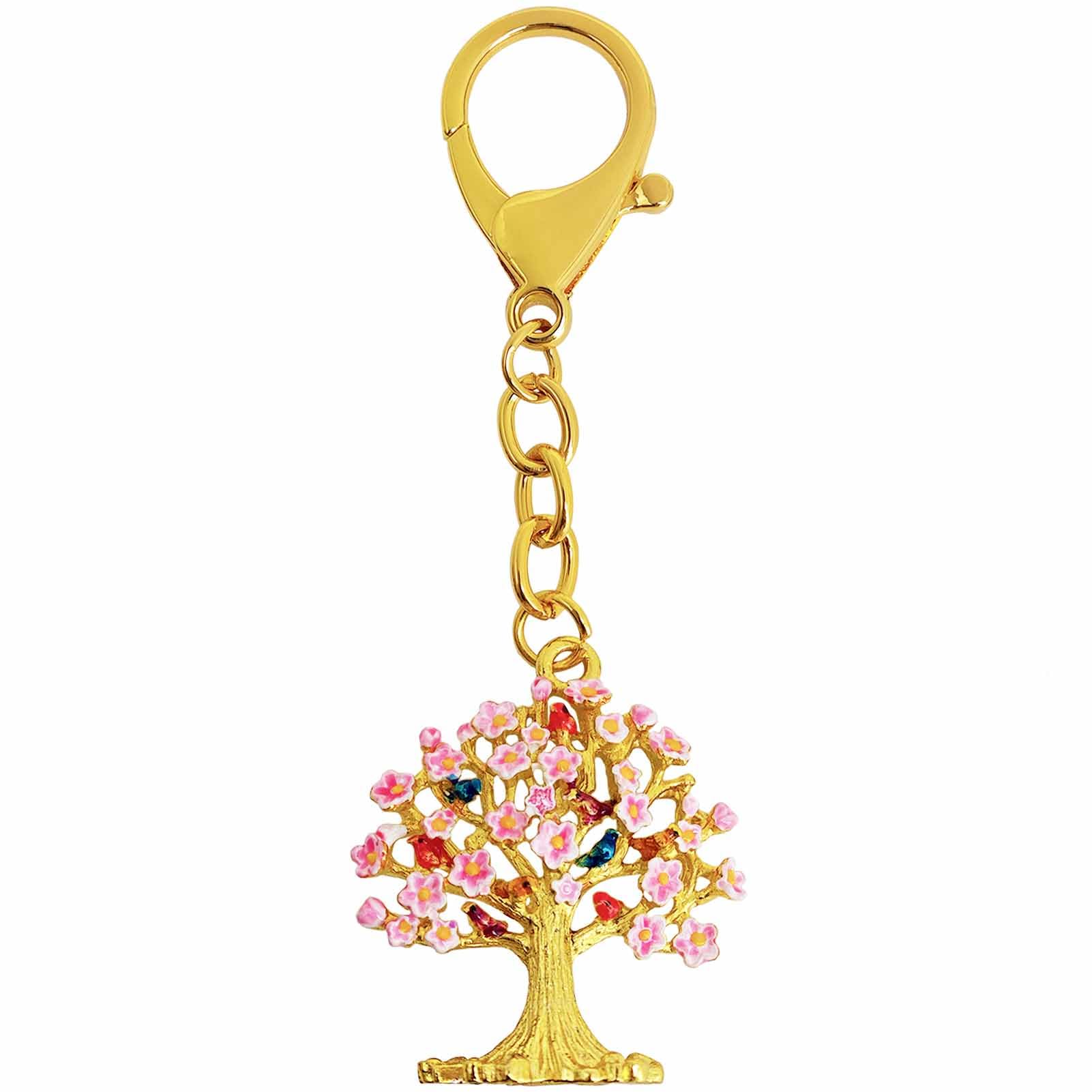 Fengshuibringluck Feng Shui Lap Chun Wealth Tree Keychain Good Fortune Luck Amulet Key Chain