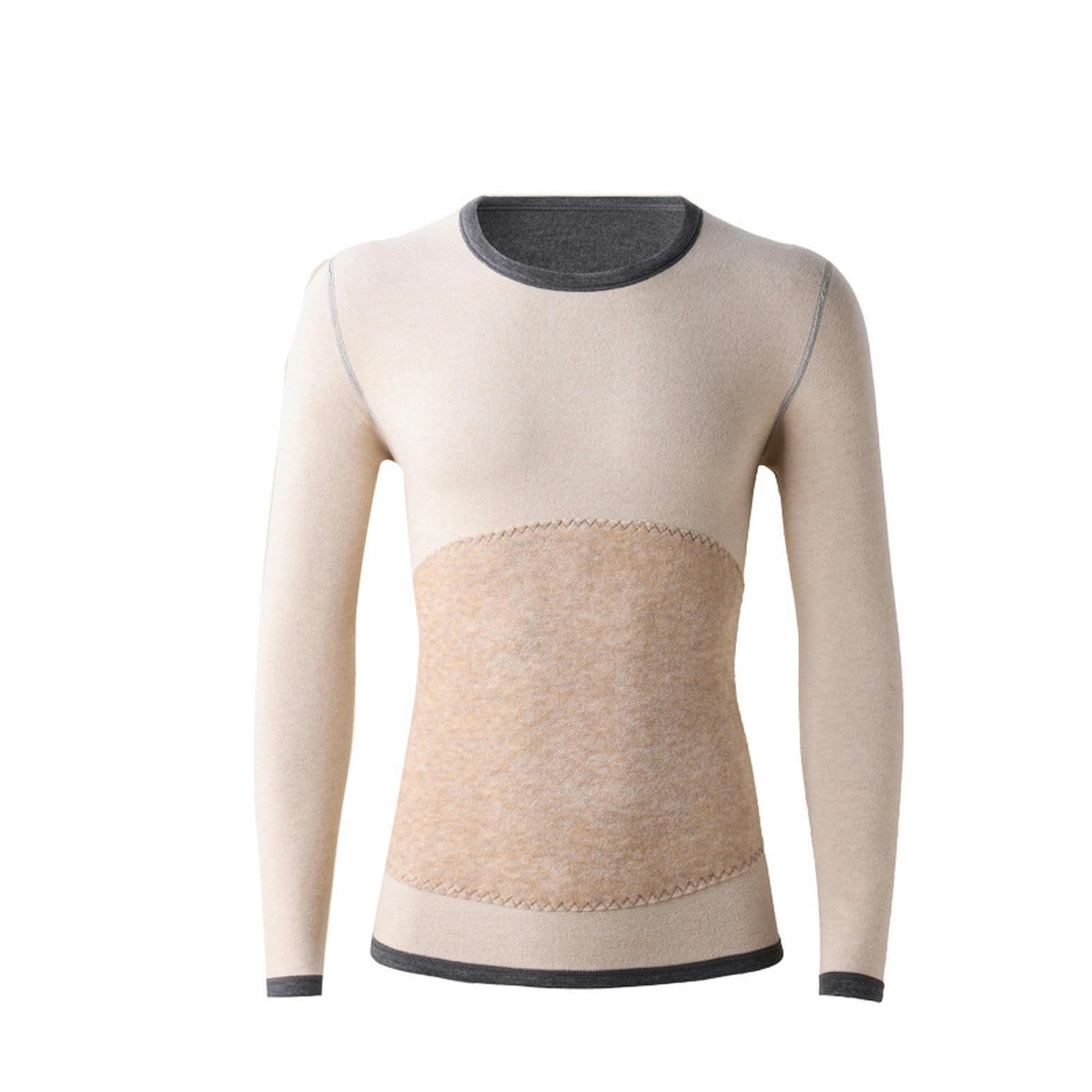 Ropa Termica Mujer Traje De Ropa Interior Térmica para Hombre, Protector De Espalda De Invierno para Hombre, Protector De Rodillas, Traje Protector De Piernas-negro-2xl