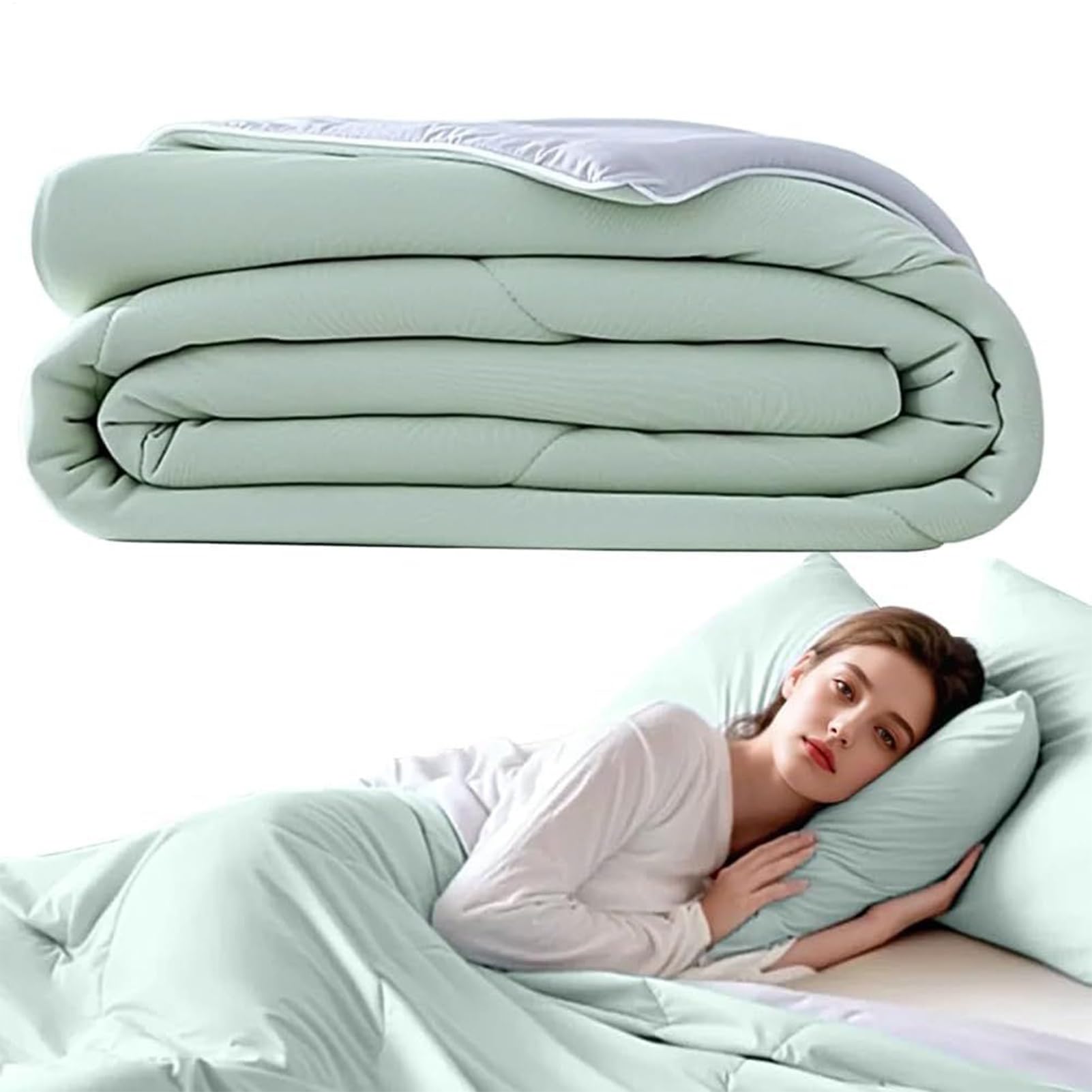 Couverture rafraîchissante en tissu doux et léger pour literie de lit double