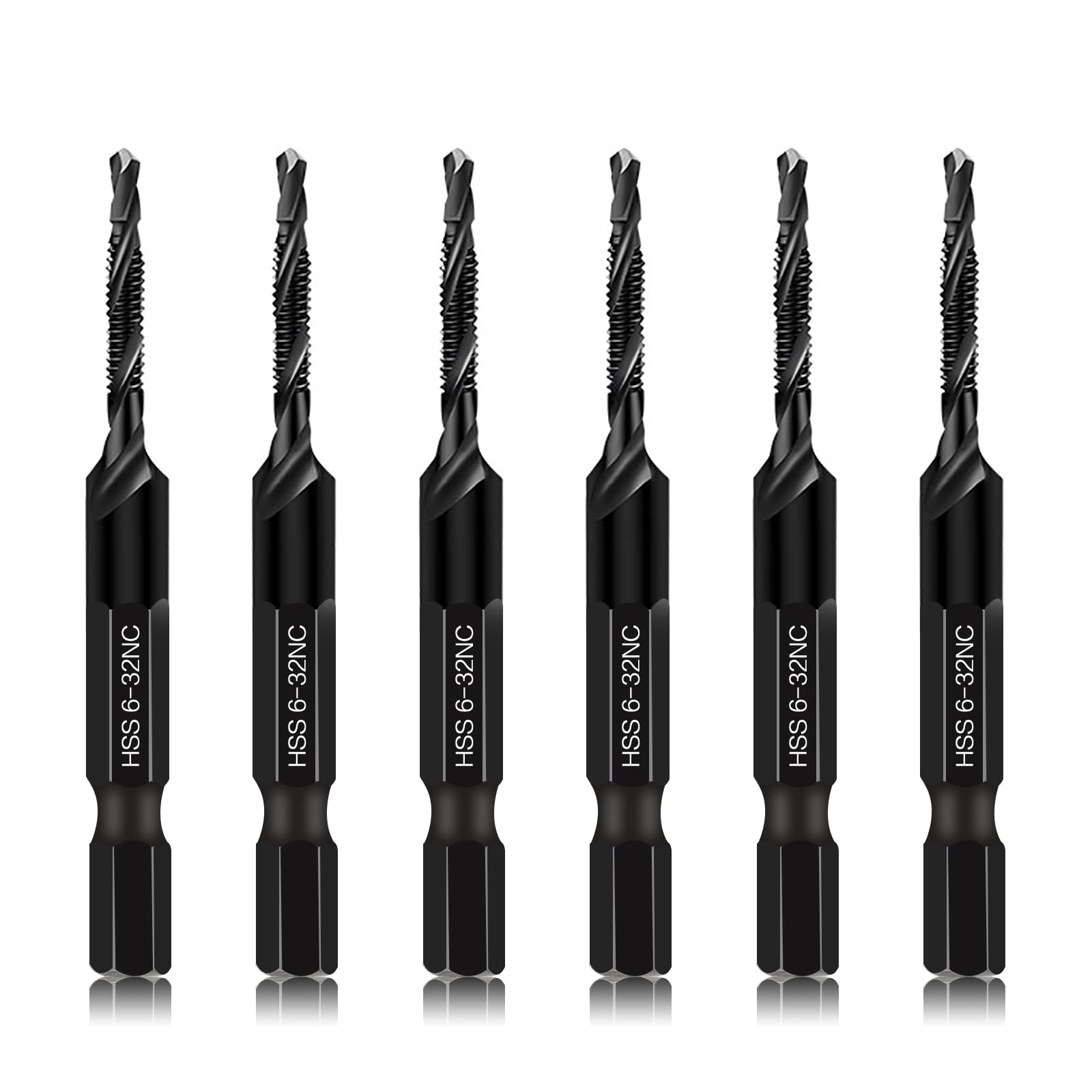 6-Piece Drill Tap Set - Drill & Tap Simultaneously -19