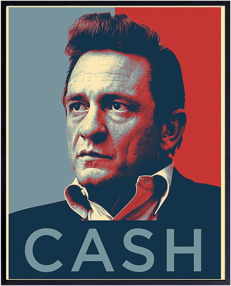 Amazon.com: Johnny Cash 8x10 Wall Art Poster - Contemporary Art Print ...