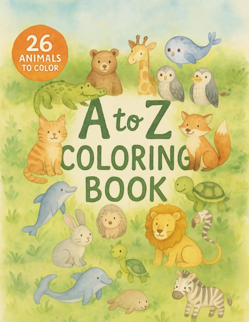 26 animals to color: A to Z coloring