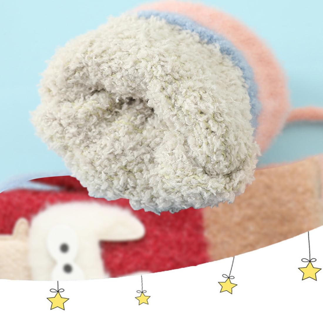 Gants Moufles Tricotés Pour Enfants 1-4 Ans - Avec Ficelle Et Doublure Polaire - Couleurs Vives Pour Hiver, Ski - 2