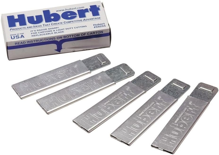 HUBERT Carton Cutter Grey Aluminum - 4"L x 1 7/8"W, 12 per Box