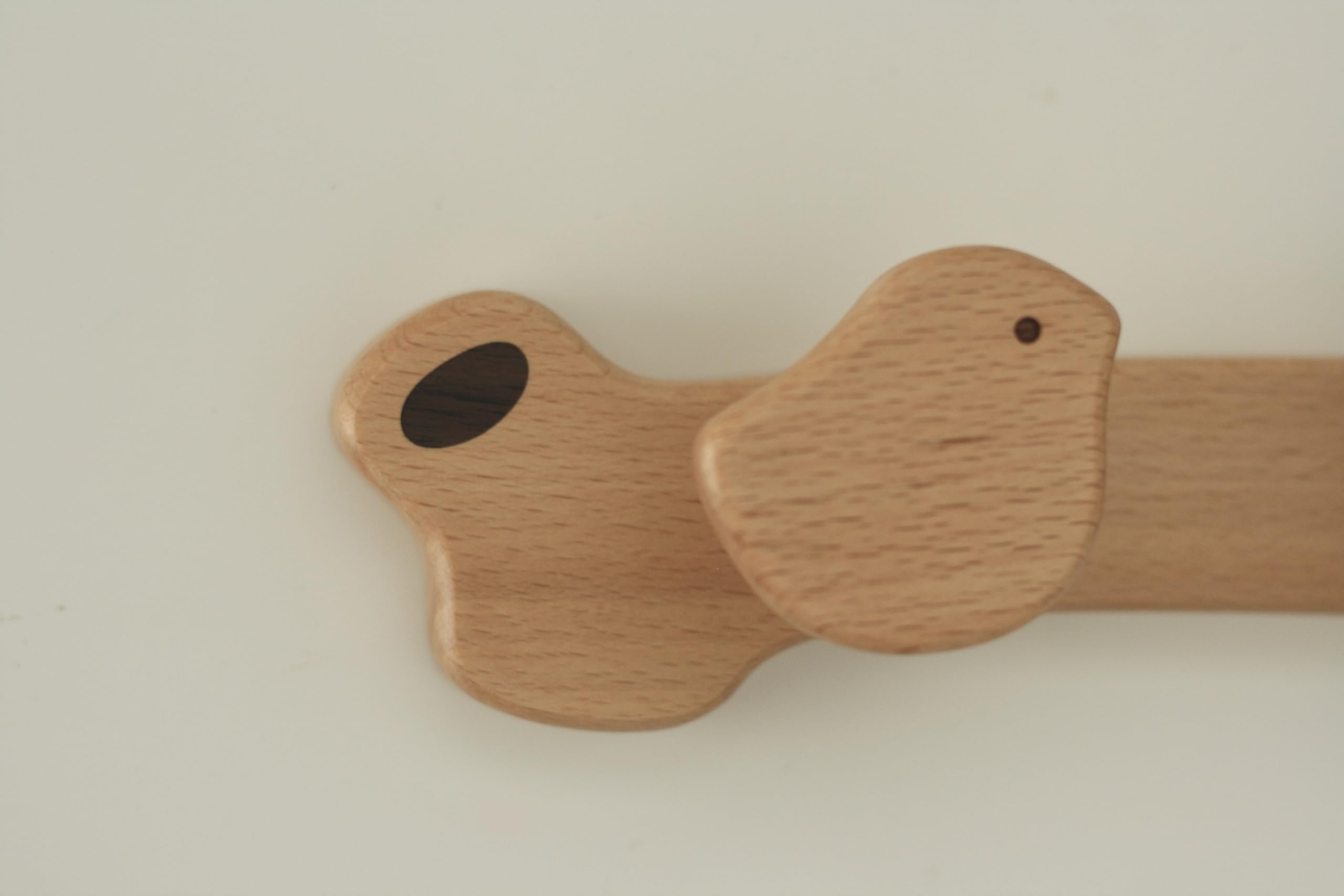 Flappi Appendiabiti da parete legno per bambini 5 ganci 50 cm Design uccellino