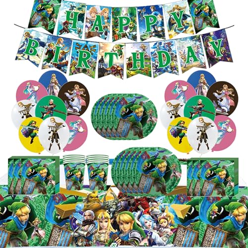 Zelda Party Supplies Legend Of Zelda Birthday Decoration Zelda Balloon Decorations Legend Of Zelda Birthday Banner Zelda Birthday Tableware Set Zelda Party Tableware Zelda Birthday Decorations