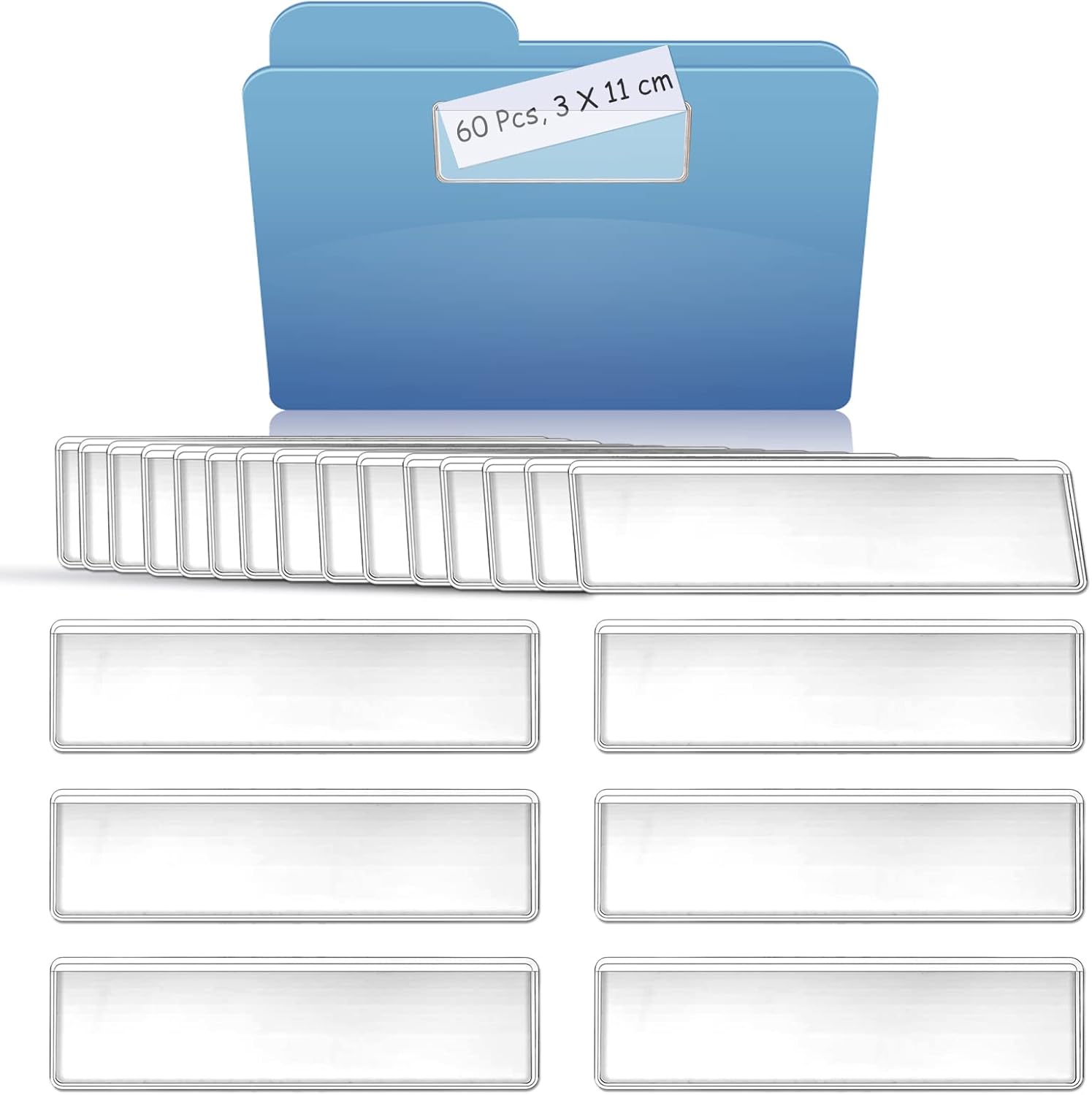 Label Holders Adhesive Shelf Tag 1.2 x 4.3 Inch Self
