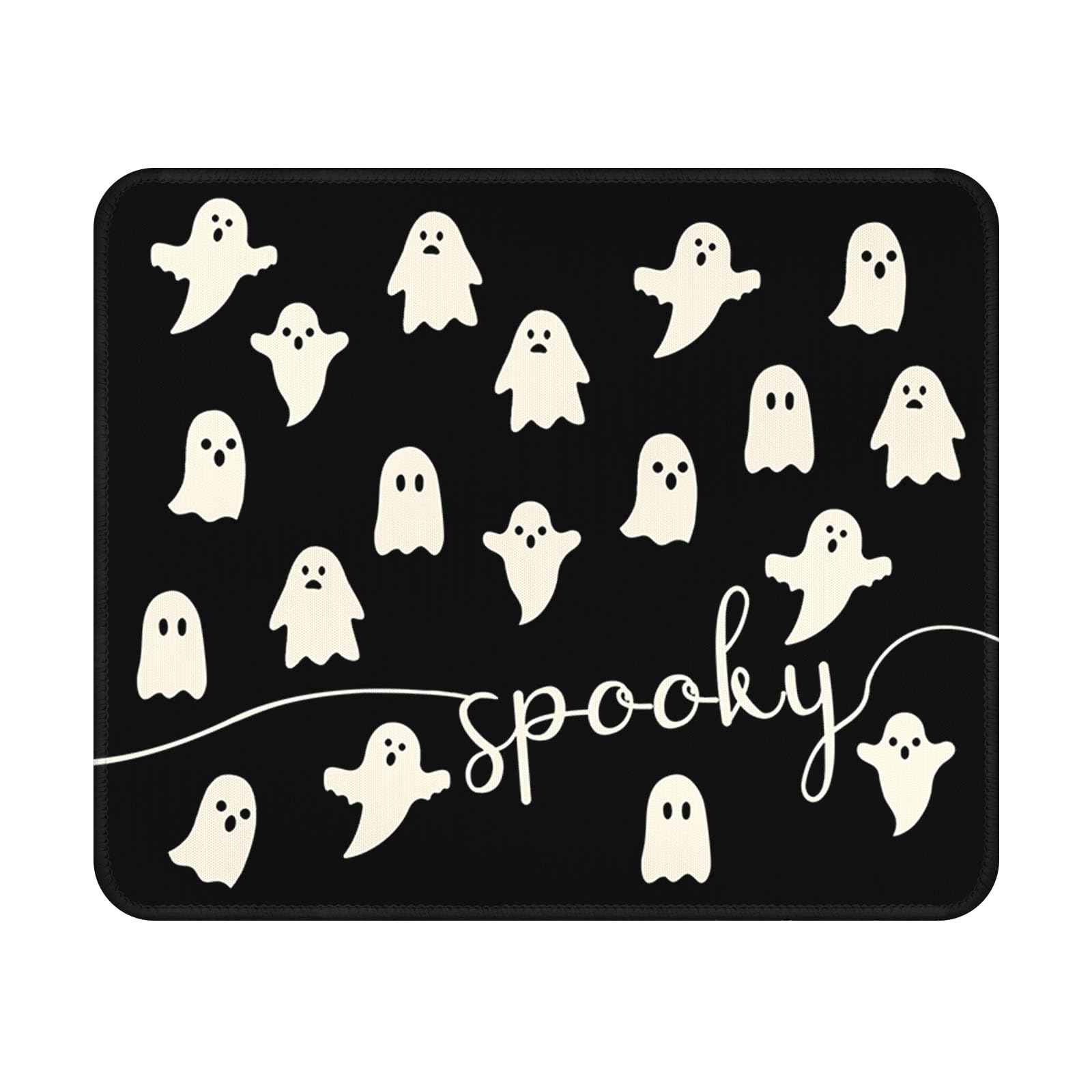 Halloween Mouse Pad - 9.5x7.9 Inch Spooky Mousepad Ghostface Keyboard Mat with Anti-Slip Rubber Base for Computer Mouse Keyboard Home and Office