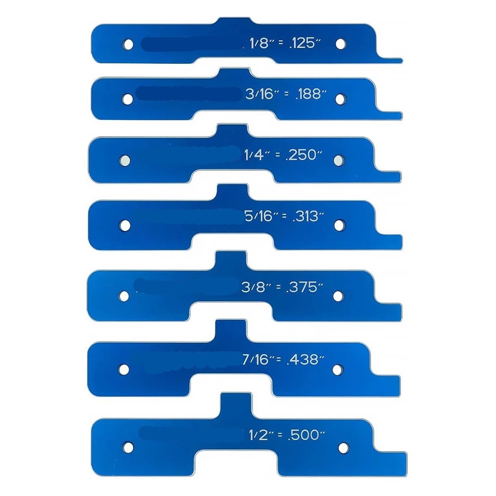Bloques patrón de distancia para solucionar desvíos en configuración de mesa enrutador de madera