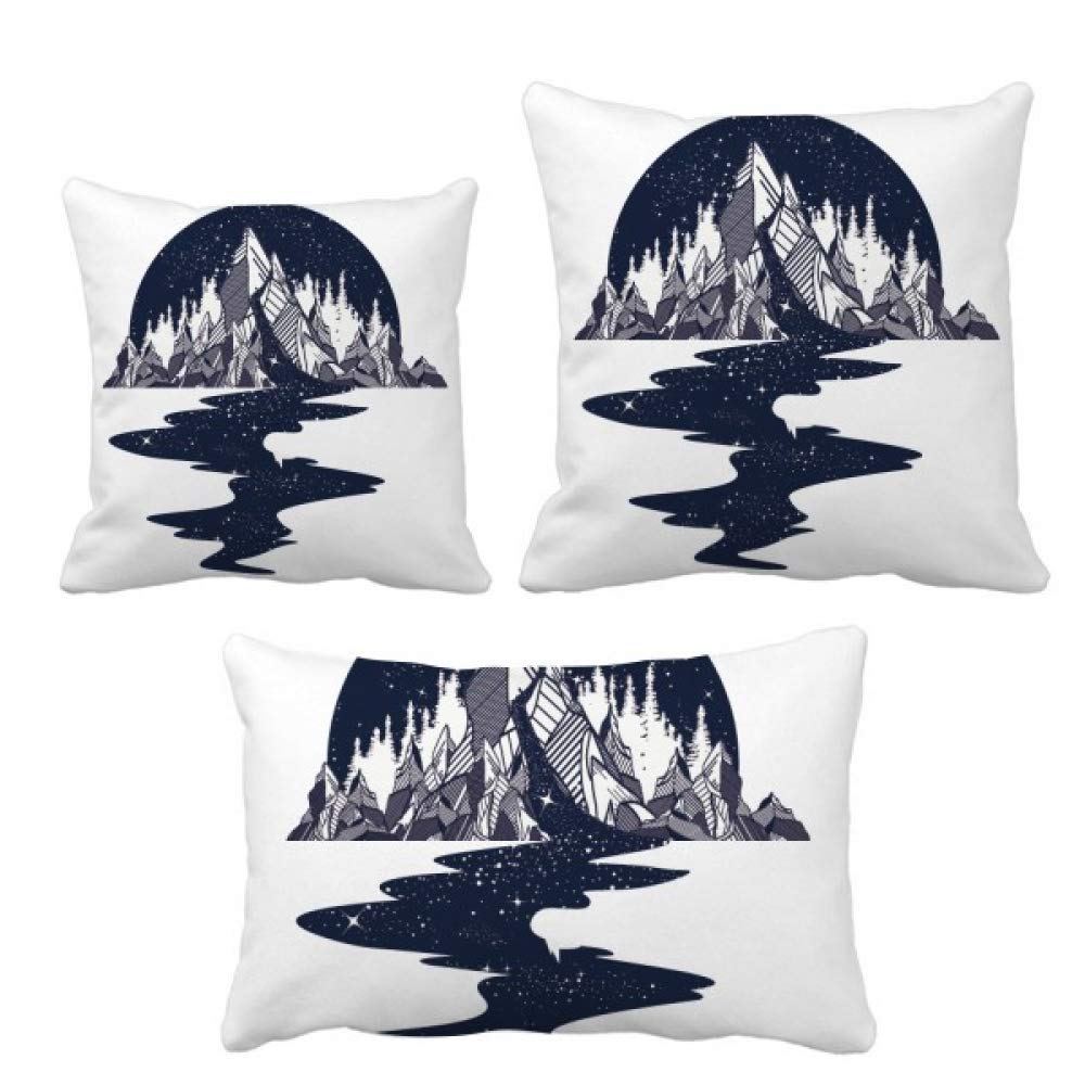Housse de coussin motif d'art iceberg stream déco salon canapé