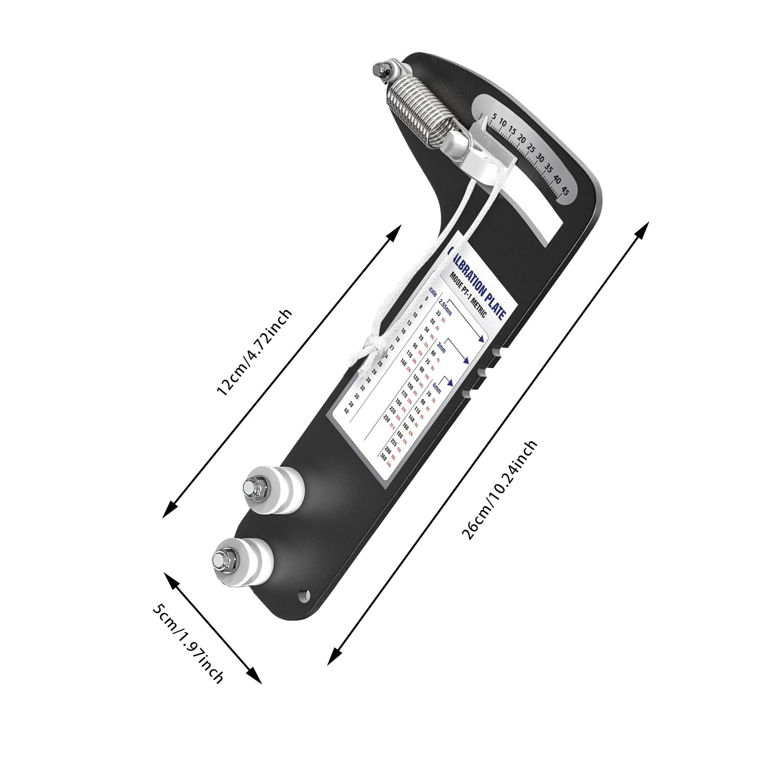 Segelboot Takelage Spannungsmesser, Drahtseil Spannungsmessgerät aus Aluminiumlegierung, Kabel Spannungsmesser für Takelage Werkzeug, Seilspannung Messgerät für Segel Zubehör, Schwarz