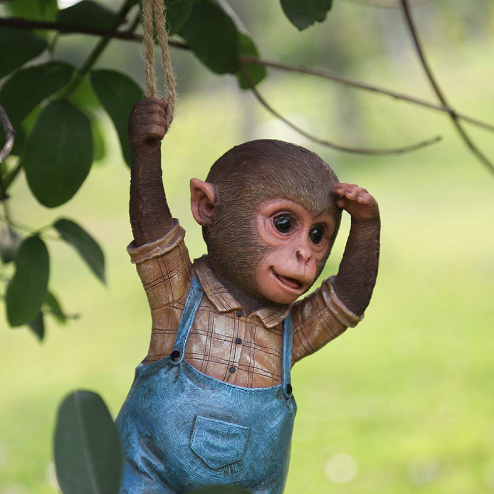 アクセサリー Monkey Amazon.co.jp: Rope Swing Climbing Monkey Garden Ornament