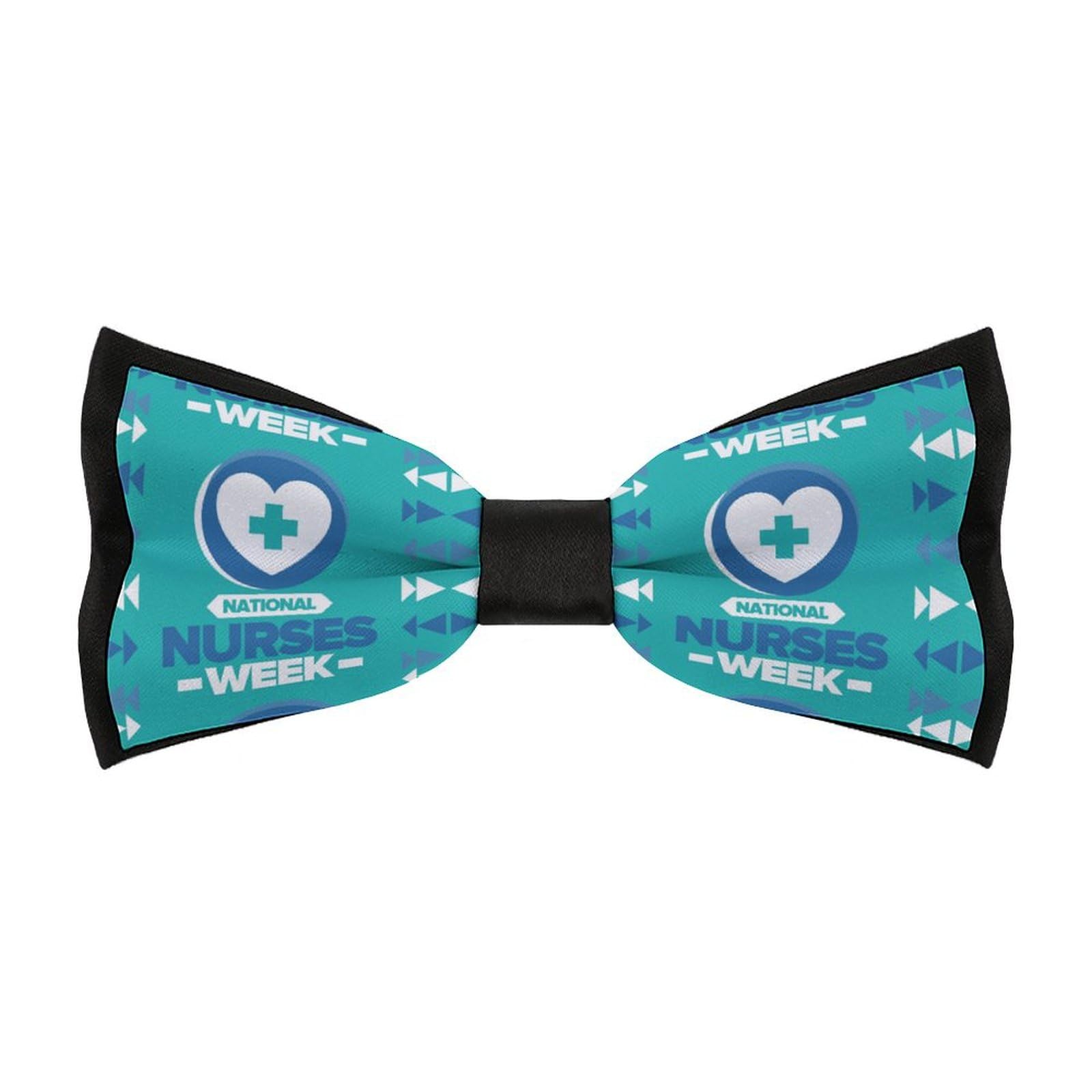 JYYAU National Nurses Week Bow Tie Adjustable Necktie For Men Business Fashion Pre-tied Tie Neckwear Novelty Accessory For Weddings Party Festival