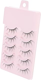 3d False Eyelashes 5 Pairs Multi-layer Volume Thick Reusable Fake Lashes for Natural Makeup and Eye Enhancement