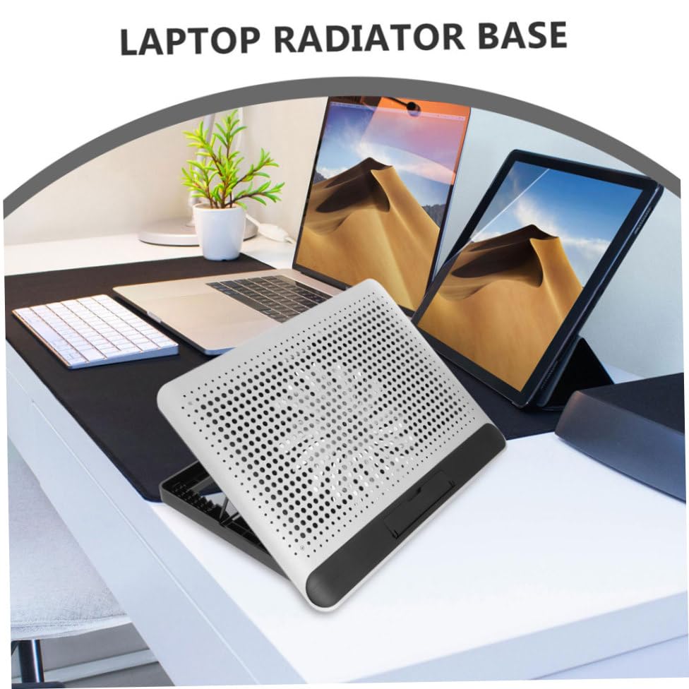 Base para laptop con ventilador y marco de aluminio miniatura 3